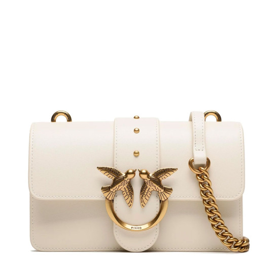 Bandolera mini Love One blanca Pinko para mujer - Pinko - Banango Shop