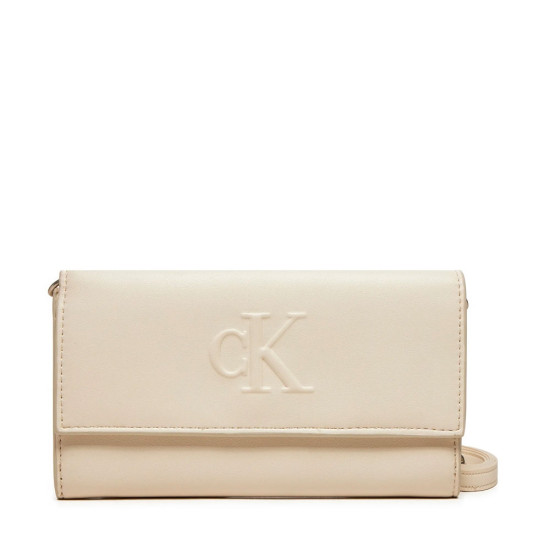 CARTERA SCULPTED LONG FOLD STRAP DEBOSS - Calvin Klein - Banango Shop