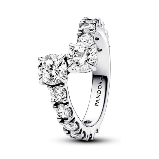 ANILLO BANDA BRILLANTE SUPERPUESTA 193149C01 - Pandora - Banango Shop