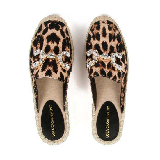 ALPARGATA PLANA ANIMAL PRINT DETALLE STRASS - Lola Casademunt - Banango Shop