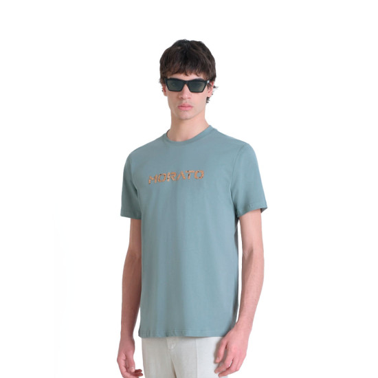 CAMISETA FIT IN JERSEY COTTON WITH CORK LOGO PRINT - Antony Morato - Banango Shop