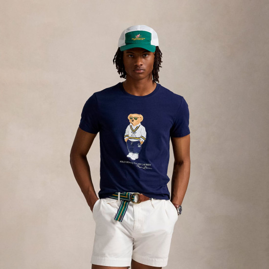 CAMISETA DE JERSEY DE OSO POLO DE CORTE ENTALLADO - Ralph Lauren - Banango Shop