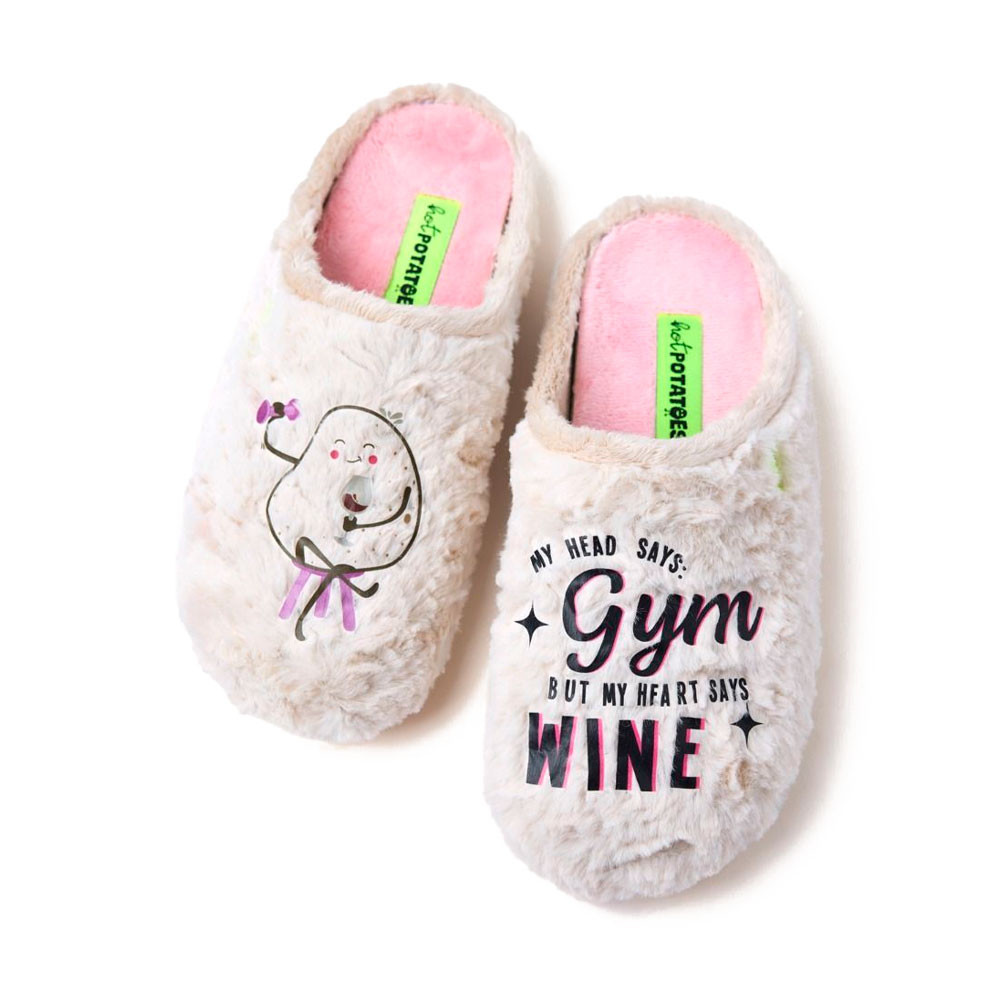 PANTUFLAS DE CASA PELO DIBUJO Y FRASE BLANTYRE - Hot Potatoes - Banango Shop