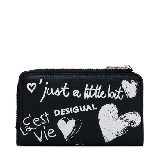 Monedero efecto piel grafitti mediano - Desigual - Banango Shop