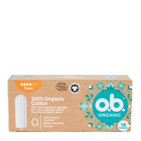 Organic Cotton tampones super caja 16 unidades - O.B. - Banango Shop