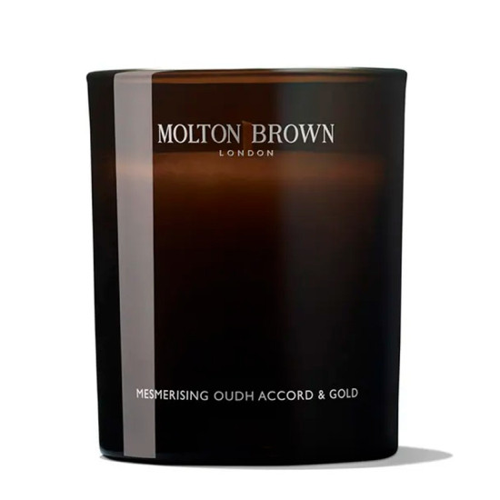 Mesmerising Oudh Accord & Gold Luxury Candle Vela Aromatica Hogar - MOLTON BROWN - Banango Shop