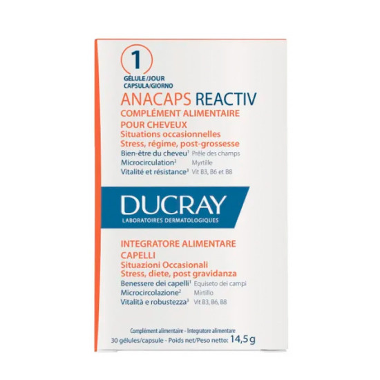 Anacaps Reactiv Capsulas Cuidado Capilar - DUCRAY - Banango Shop