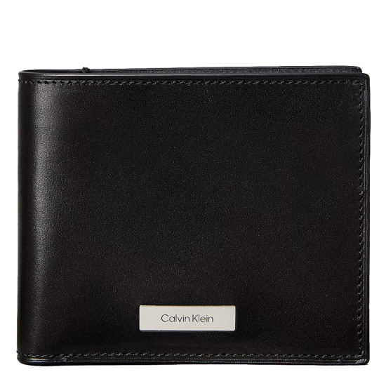 Billetera plegada con placa con logo - Calvin Klein - Banango Shop