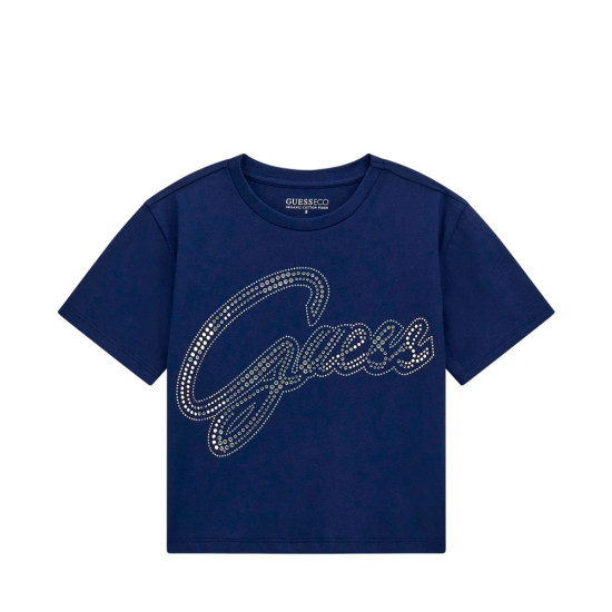 Camiseta con logotipo con strass KIDS - Guess - Banango Shop