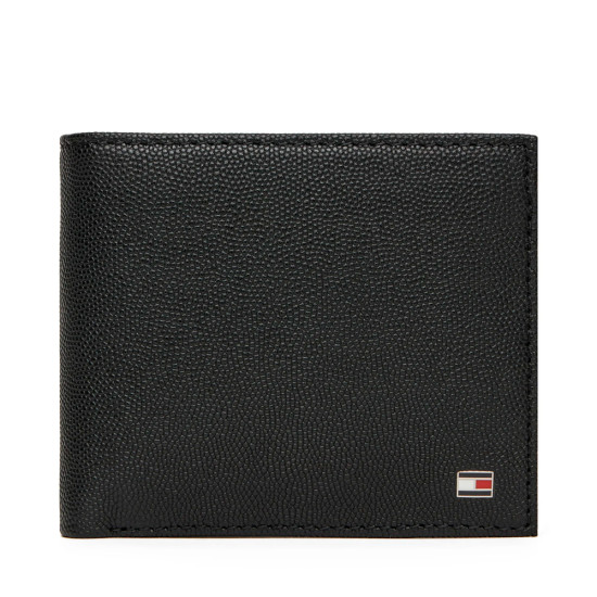 Cartera plegable de piel con logo esmaltado - Tommy Hilfiger - Banango Shop