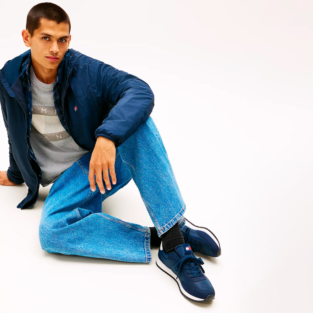 Zapatillas con mezcla de texturas - Tommy Hilfiger - Banango Shop